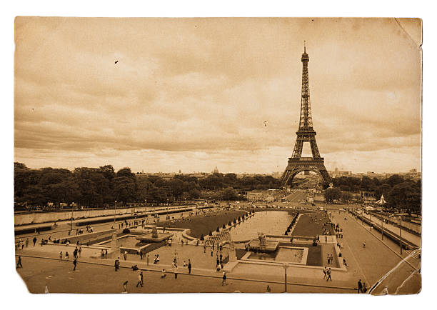 istock vintage sepia toned postcard of Eiffel tower in Paris 134180465