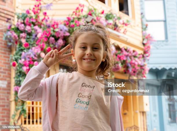 Street Portrait Of A Young Little Girl Kuzguncuk Istanbul Stock Photo - Download Image Now