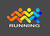 istock Running logo 1341806784