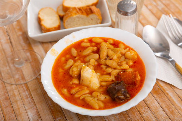 istock Fabada asturiana with stewed beans, pork, morcilla and chorizo 1341814305