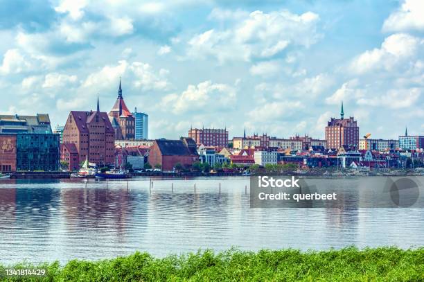 Skyline Rostock With Sun Stock Photo - Download Image Now - Rostock, Ancient, Baltic Sea