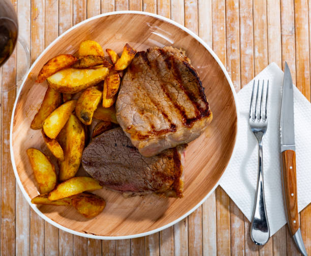 istock Beef and potato with serving pieces 1341815375
