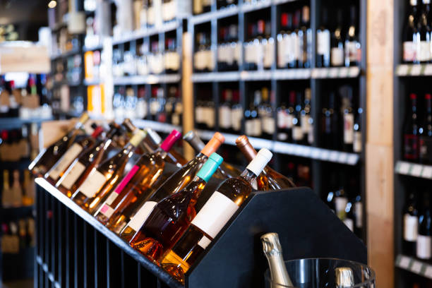 istock Quality wine bottles waiting for customers 1341815387