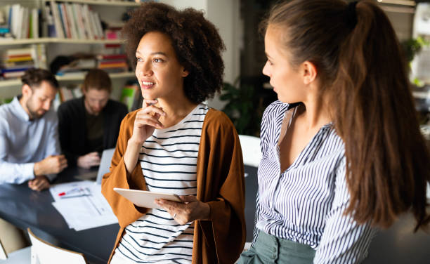 istock Business people good teamwork in office. Teamwork successful meeting workplace concept. 1341817659