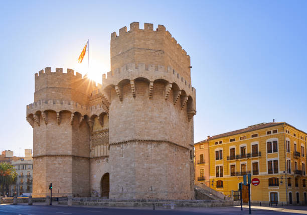 istock Torres de Serrano towers in Valencia 1341818329