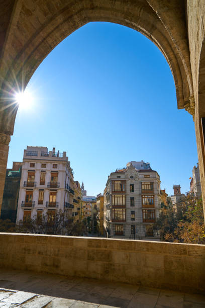istock Torres de Serrano towers in Valencia 1341818418