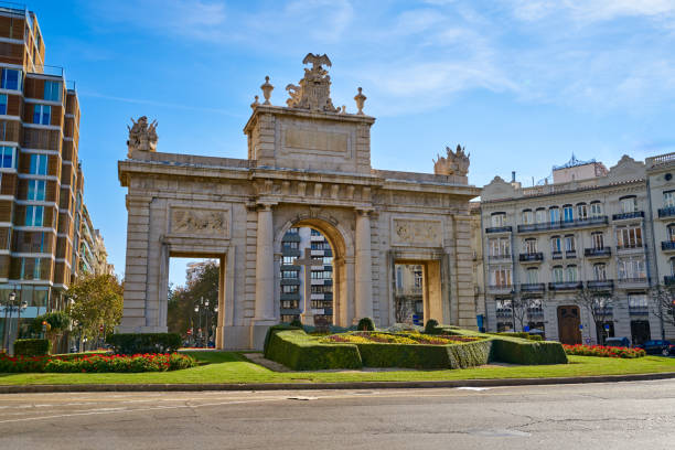 istock Valencia Puerta porta de la Mar door square 1341819519