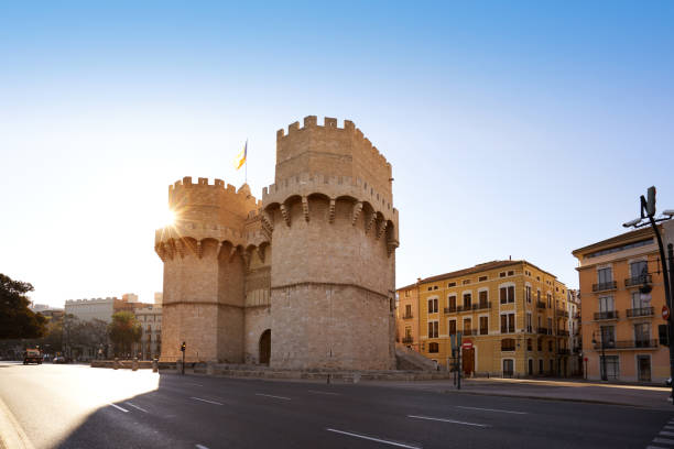 istock Torres de Serrano towers in Valencia 1341821116