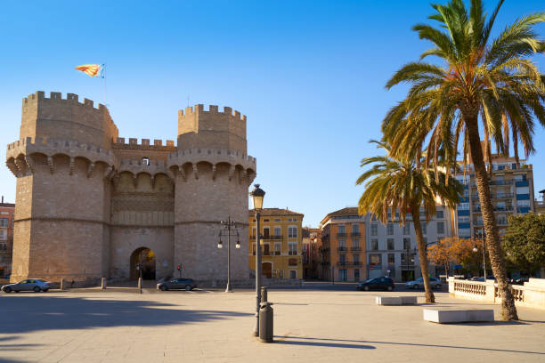 istock Torres de Serrano towers in Valencia 1341821153