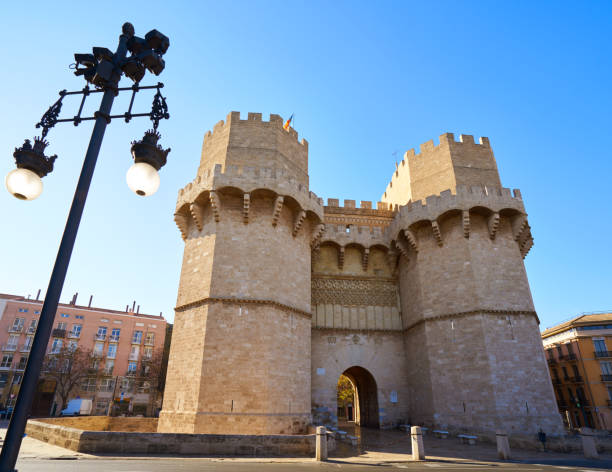 istock Torres de Serrano towers in Valencia 1341821796