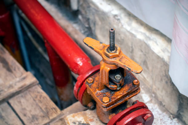 istock Industrial valve on gas supply or heating system pipe 1341823717