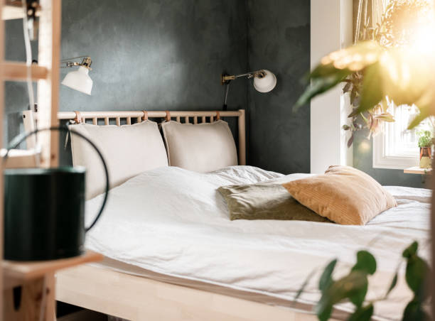 istock Small bedroom without people 1341823834