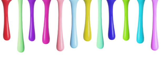istock Set of different nail polishes dripping on white background. Banner design 1341825128