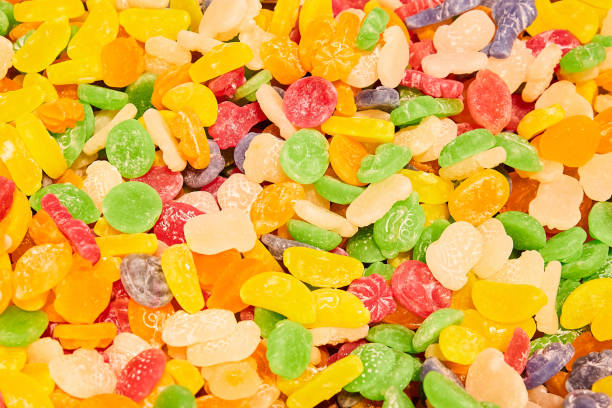 istock Multicolored gummy candies. Close-up, selective focus 1341826509