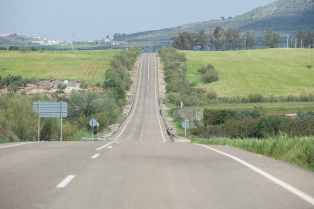 istock Local road full of change of slopes or gradient changes 1341837521
