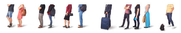 istock different people waiting in line on a white background 1341838963