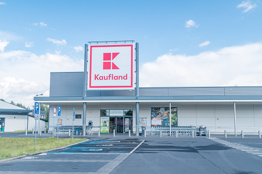 Deblin, Poland - June 13, 2021: German supermarket Kaufland.