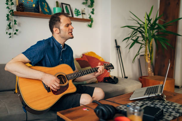 istock Technology makes everything easier, such as online band rehearsal 1341841912