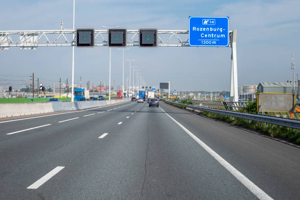 istock Dutch Highway (Rijksweg) A15, Rozenburg 1341846021