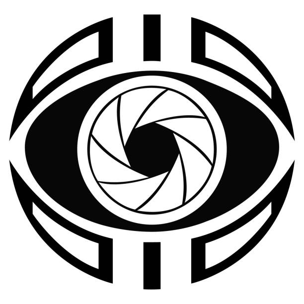 抽象的なカメラシャッターベクトルのイラスト - aperture shutter symbol computer icon点のイラスト素材／クリップアート素材／マンガ素材／アイコン素材
