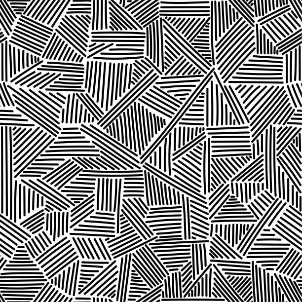 Vector illustration of Freehand line pattern