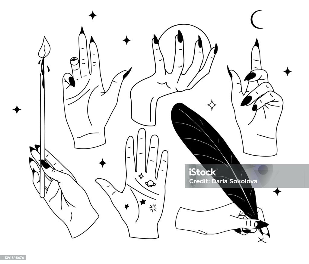 Mystical Hands Stock Illustration - Download Image Now - Adult, Alchemy ...