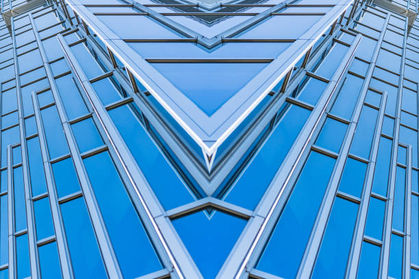 istock Architecture details Modern Building Glass facade Business background 1341849752