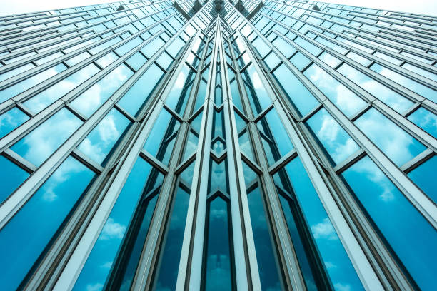 istock Architecture details Modern Building Glass facade Business background 1341849803
