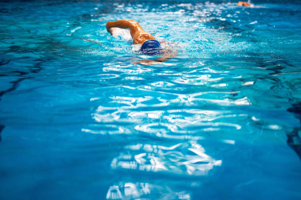 istock Man swimmer swimming crawl 1341850178