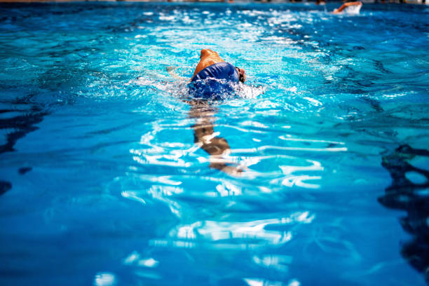 istock Man swimmer swimming crawl 1341850180