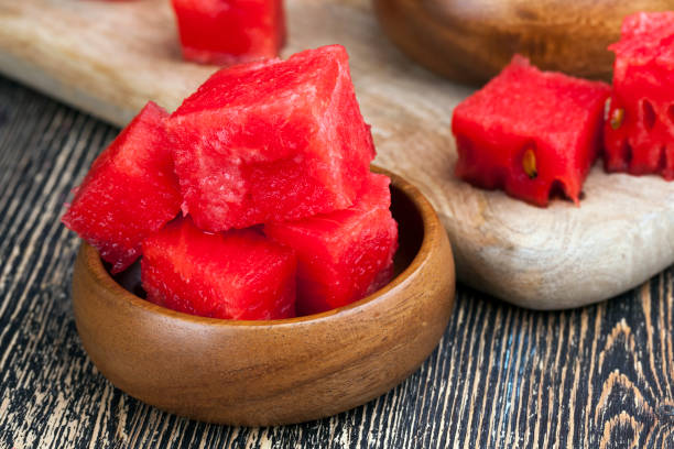 istock sliced red ripe watermelon close up 1341857410