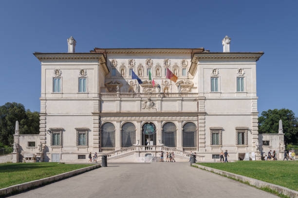 Rome, Italy - July 19, 2018: Villa Borghese, view of the main entrance