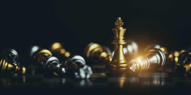 istock Chess game. Business, competition, strategy, leadership and success concept. 1341861444