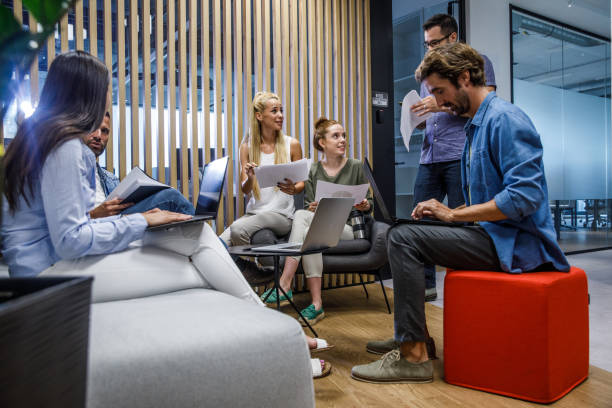 istock Discussing ideas for a project they are co-working on 1341862934