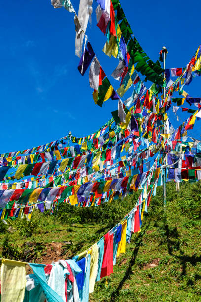 istock Buddhist prayer flags lunga in McLeod Ganj, Himachal Pradesh, India 1341864172