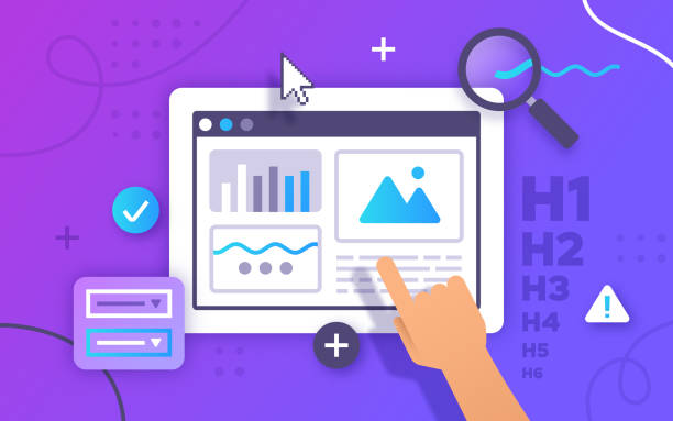 bildbanksillustrationer, clip art samt tecknat material och ikoner med web design and layout wireframe - webbdesign