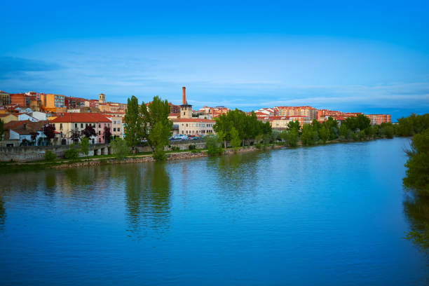 istock Zamora skyline at sunset by Duero river Spain 1341867030