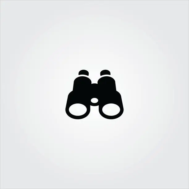 Vector illustration of Binoculars icon on white background