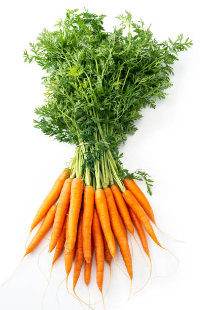 istock bunch of carrots, high angle view. 1341870294