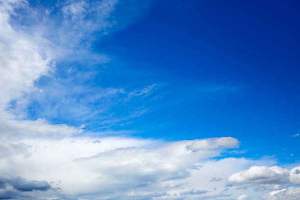 istock Blue sky with white clouds in a summer day 1341871805