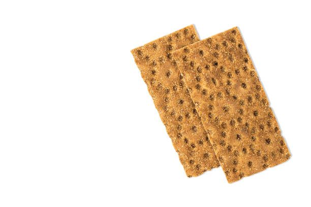 istock Rye crispbread on white. Diet food isolated. 1341872121