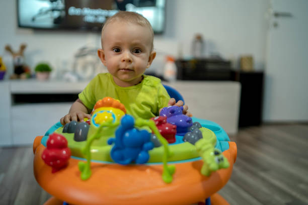 istock Baby in baby walker 1341872232
