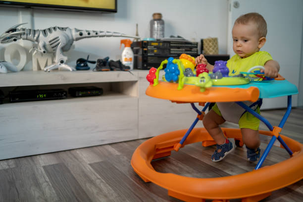 istock Baby in baby walker 1341872248