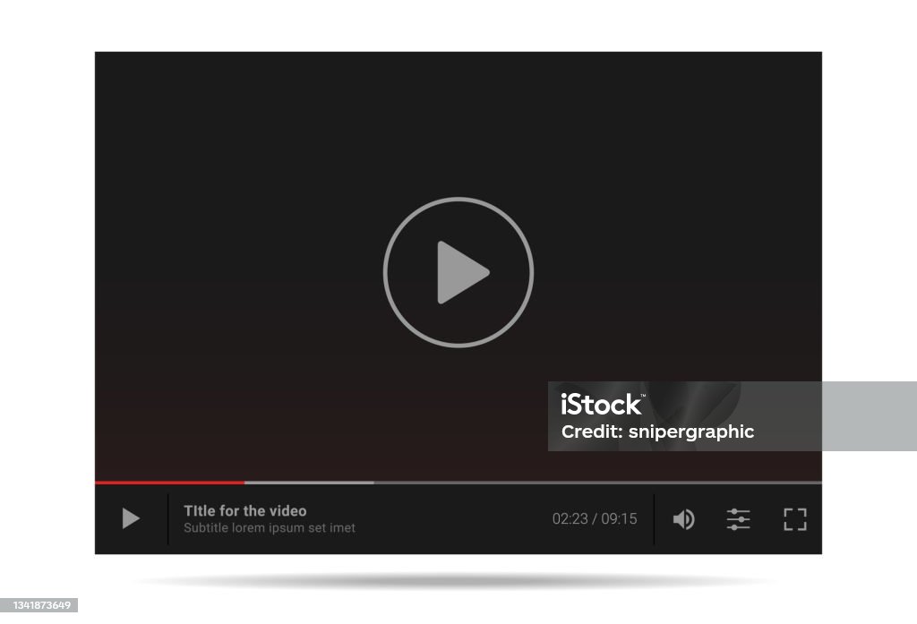 Video Play Interface Video Player Interface Stock Illustration - Download Image Now - VCR ...