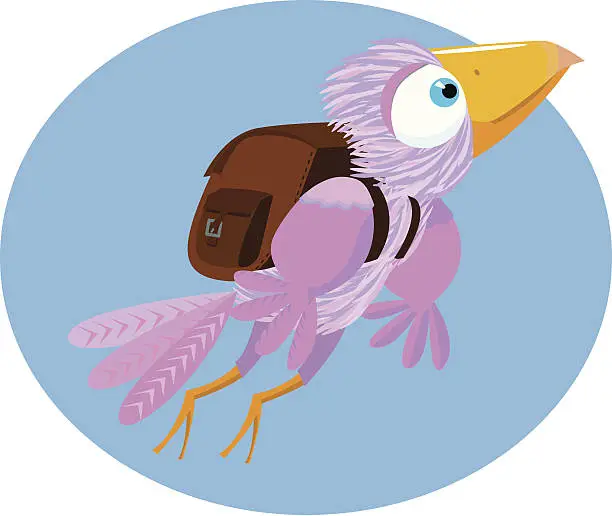 Vector illustration of Bird flying