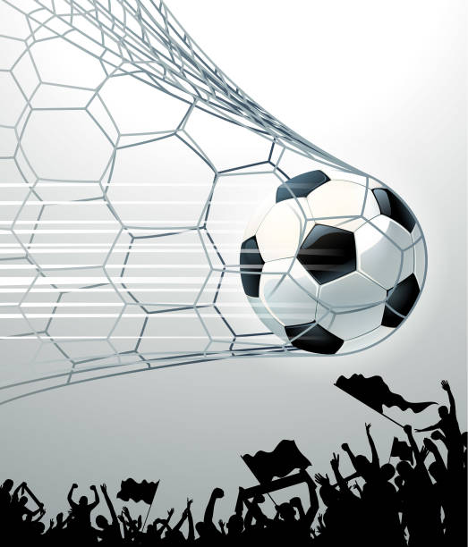 drawing of vector soccer winning spectator sign. Created by illustrator CS6. This file of transparent.