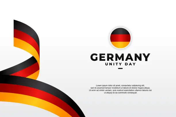 Vector illustration of Germany Unity Day Design Background For Greeting Moment