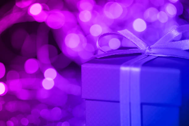 istock Merry Christmas !!! Christmas gift box with beautiful lights bokeh 1341885424