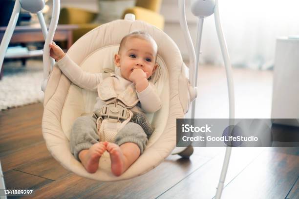 Caucasian Baby Stock Photo - Download Image Now - Baby - Human Age, Rocking Chair, Babies Only