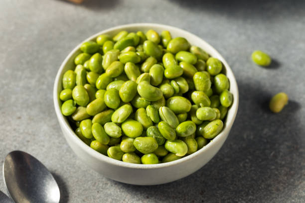 istock Raw Green Organic Steamed Edamame 1341895187